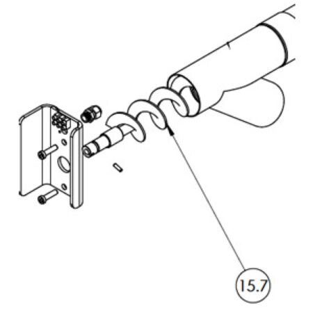 Arbre hélicoïdal de vis sans fin pour granulés CP 40‐60