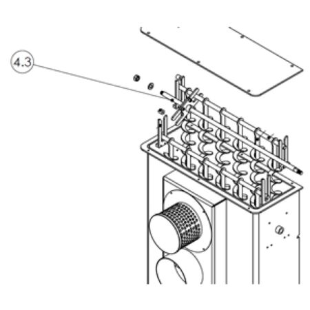 Axe mécanisme turbulateur